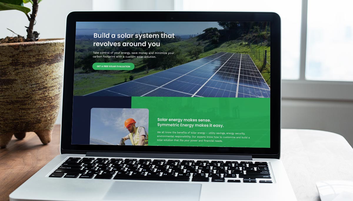 Symmetric Energy website
